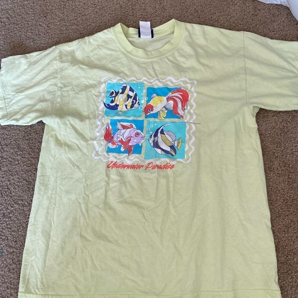 Womens Vintage Fish Ocean Underwater Paradise Tshirt